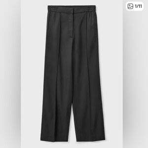 COS Wide Leg Elastic Waist Trousers Black US 2